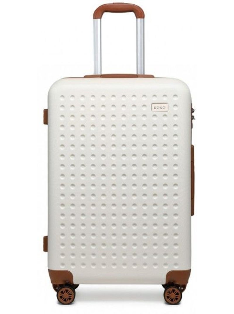Valise - 75x48x29 cm, rigide abs + pc, 4 roues 360°, serrure tsa - kono Beige - Kiabi