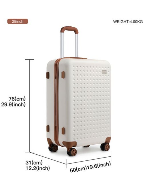 Valise - 75x48x29 cm, rigide abs + pc, 4 roues 360°, serrure tsa - kono - Kiabi Valise - 75x48x29 cm, rigide abs + pc, 4 roues 360°, serrure tsa - kono - Kiabi