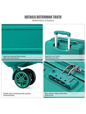 Valise - 75x48x30 cm rigide 100 l tsa - kono