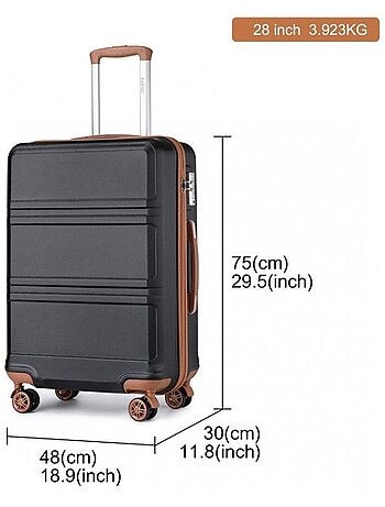 Valise - 75x48x30 cm rigide 100 l tsa - kono