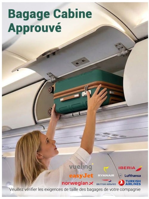 Valise - 75x48x30 cm, rigide abs + pc, 4 roues 360°, serrure tsa - kono - Kiabi Valise - 75x48x30 cm, rigide abs + pc, 4 roues 360°, serrure tsa - kono - Kiabi
