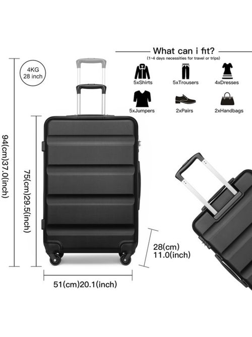 Valise - 75x51x28 cm rigide 100 l tsa - kono - Kiabi Valise - 75x51x28 cm rigide 100 l tsa - kono - Kiabi