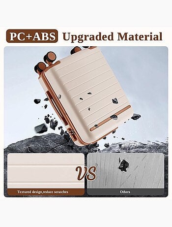Valise - 76.5x50.5x29 cm, abs + pc, 4 roues 360° - kono
