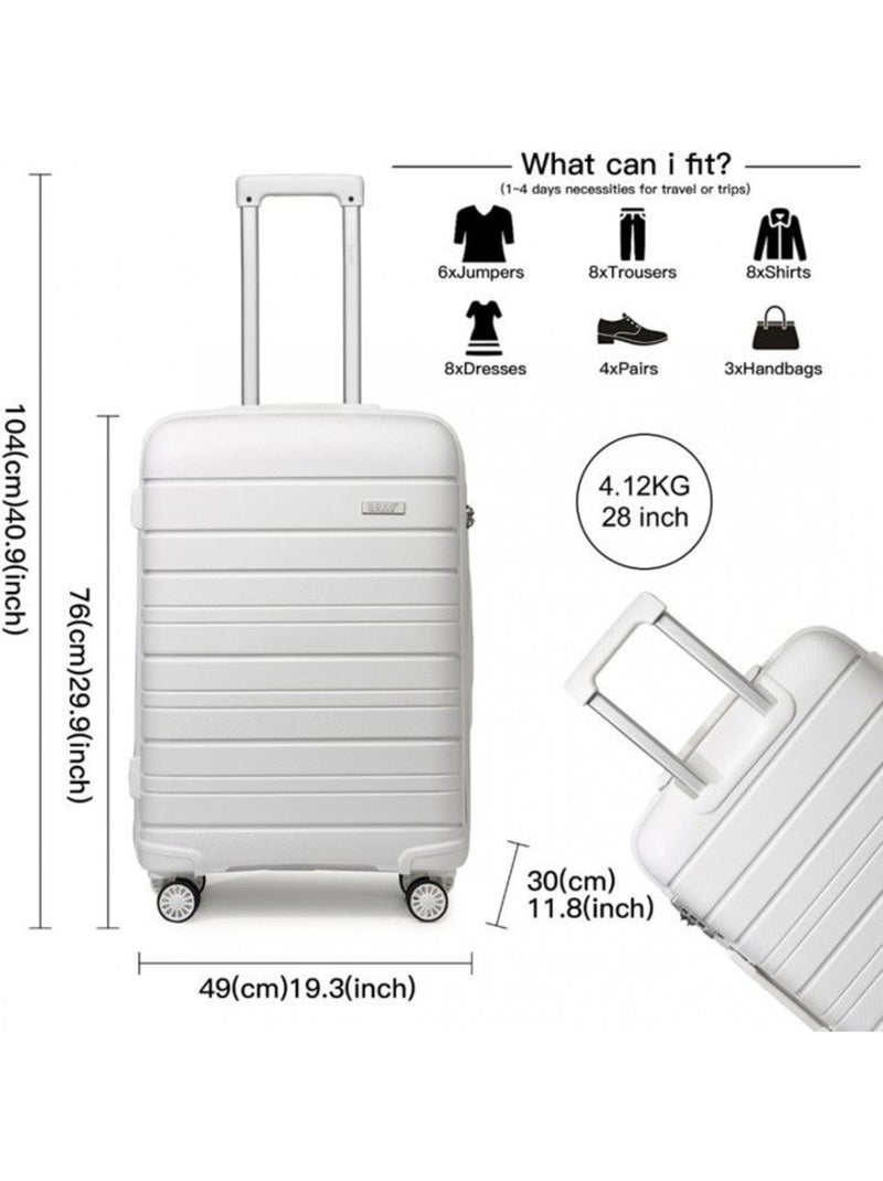 Valise - 76x49x30 cm pp 100 l tsa - kono Blanc - Kiabi