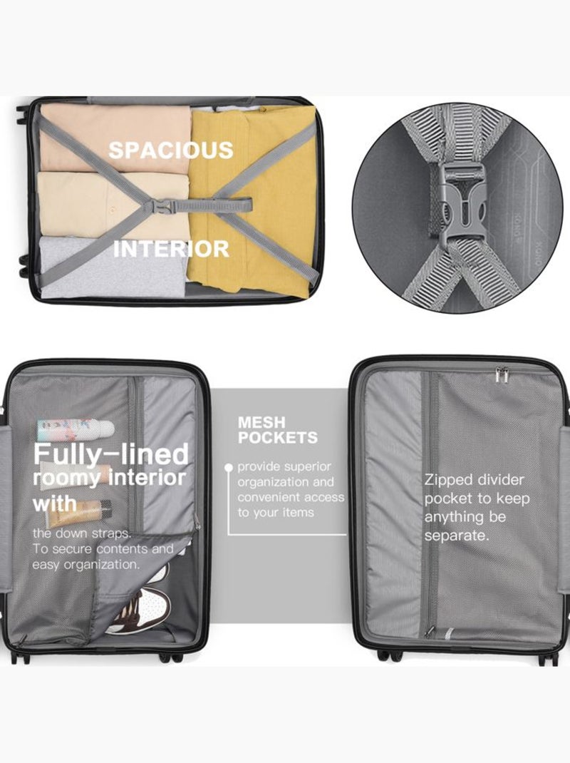 Valise - 76x49x30 cm pp 100 l tsa - kono Noir - Kiabi