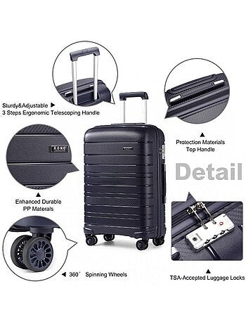 Valise - 76x49x30 cm rigide 100 l tsa - kono