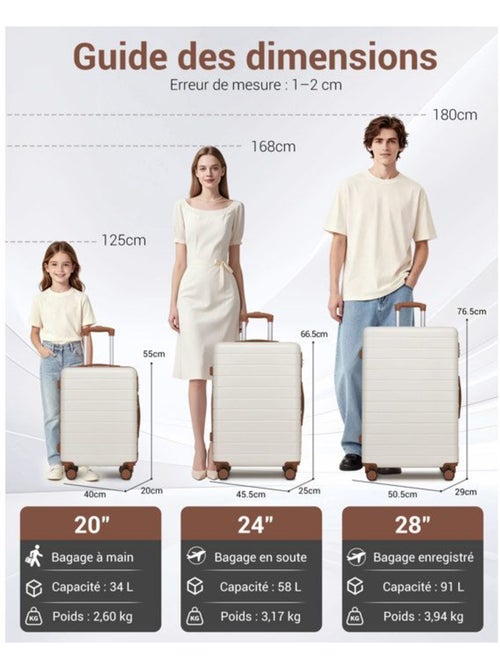 Valise - 76x50x29 cm, rigide abs, 4 roues 360°, serrure à code - kono - Kiabi Valise - 76x50x29 cm, rigide abs, 4 roues 360°, serrure à code - kono - Kiabi
