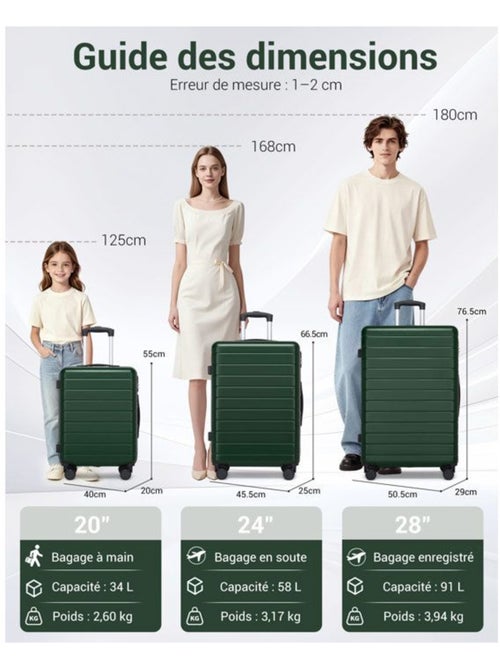 Valise - 76x50x29 cm, rigide abs, 4 roues 360°, serrure à code - kono - Kiabi Valise - 76x50x29 cm, rigide abs, 4 roues 360°, serrure à code - kono - Kiabi