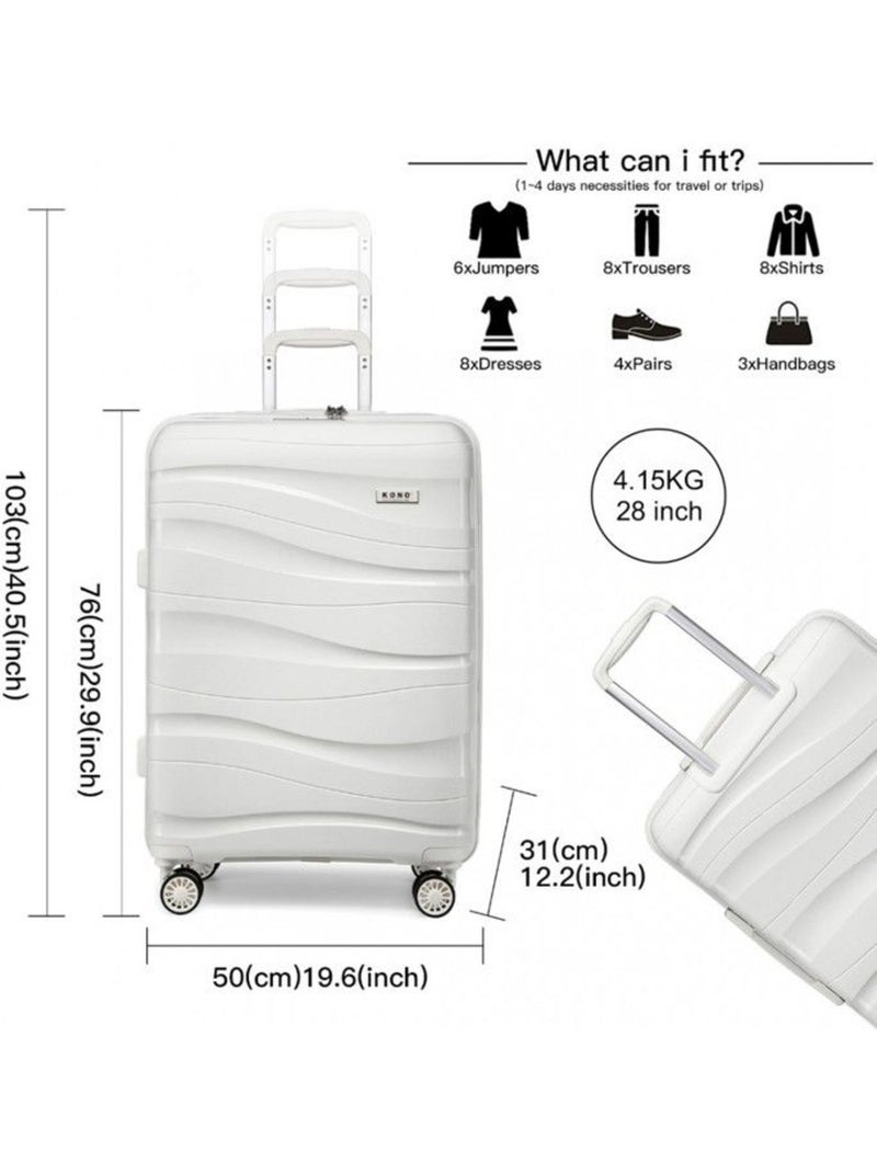 Valise - 76x50x31 cm pp 105 l tsa - kono Blanc - Kiabi