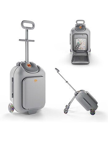Valise Cabine Enfant Kinderkraft CABBY 2 en 1 porteur avec siège pliable compacte 20l