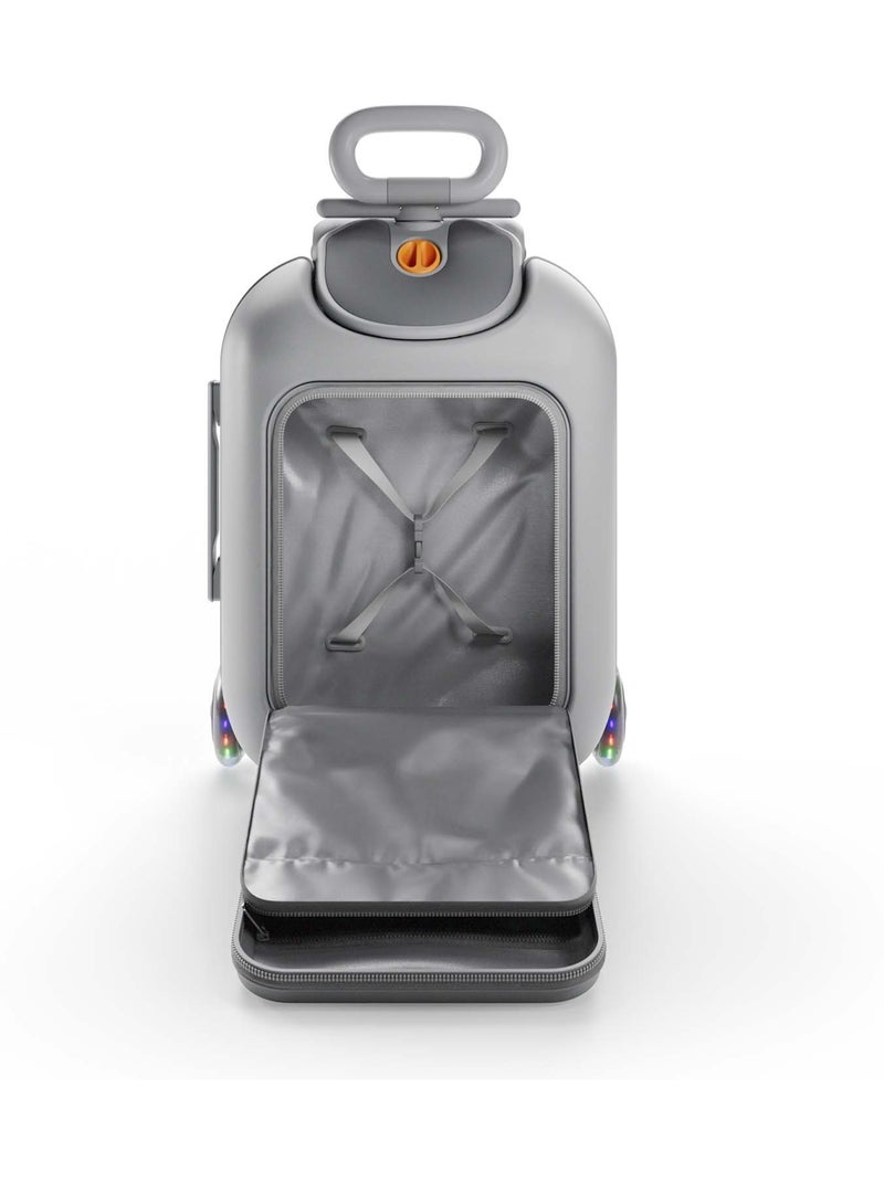 Valise 2 en 1 Kinderkraft CABBY enfant cabine 20L 4 roues blocage poignée réglable Blanc Gris - Kiabi