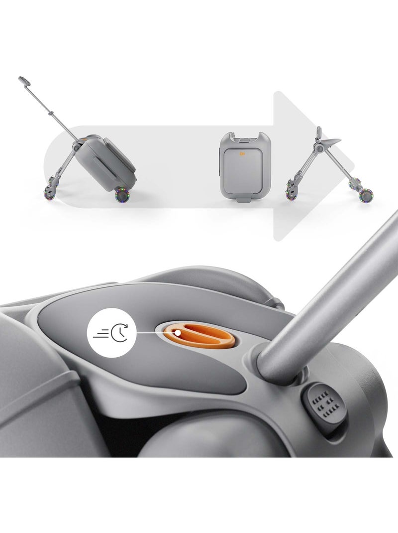 Valise 2 en 1 Kinderkraft CABBY enfant cabine 20L 4 roues blocage poignée réglable Blanc Gris - Kiabi