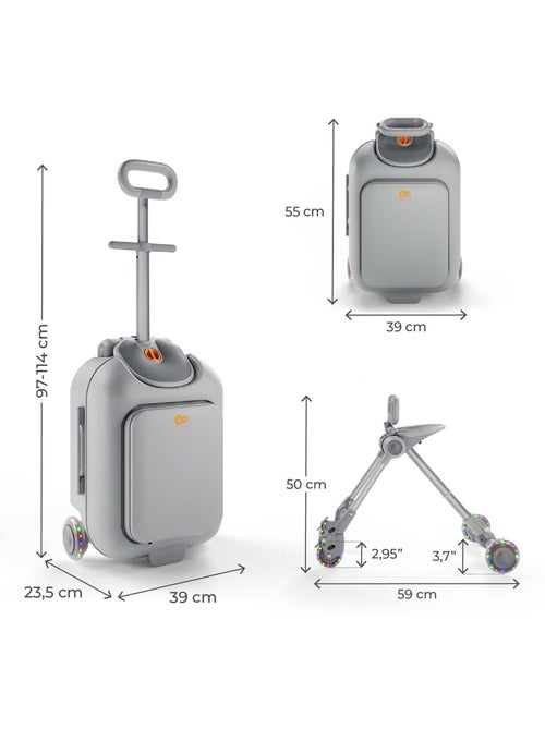 Valise 2 en 1 Kinderkraft CABBY enfant cabine 20L 4 roues blocage poignée réglable - Kiabi Valise 2 en 1 Kinderkraft CABBY enfant cabine 20L 4 roues blocage poignée réglable - Kiabi