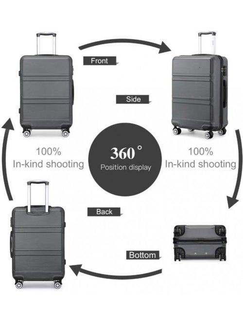 Valise cabine - 40/22/55 cm abs 4 roulettes serrure tsa - kono - Kiabi Valise cabine - 40/22/55 cm abs 4 roulettes serrure tsa - kono - Kiabi