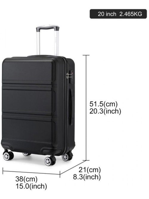 Valise cabine - 40/22/55 cm abs+pc 4 roulettes serrure tsa - kono - Kiabi Valise cabine - 40/22/55 cm abs+pc 4 roulettes serrure tsa - kono - Kiabi