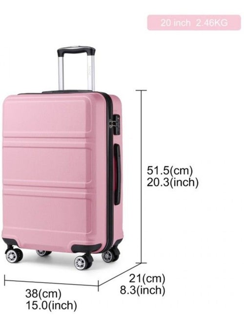 Valise cabine - 40/22/55 cm abs+pc 4 roulettes serrure tsa - kono - Kiabi Valise cabine - 40/22/55 cm abs+pc 4 roulettes serrure tsa - kono - Kiabi