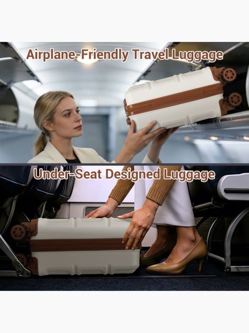 Valise cabine - 44x30.5x20 cm, rigide abs, 4 roues 360°, serrure tsa - kono - Kiabi Valise cabine - 44x30.5x20 cm, rigide abs, 4 roues 360°, serrure tsa - kono - Kiabi