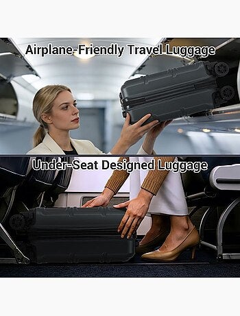 Valise cabine - 44x30.5x20 cm, rigide abs, 4 roues 360°, serrure tsa - kono
