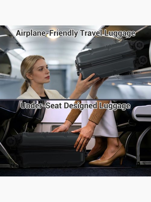 Valise cabine - 44x30.5x20 cm, rigide abs, 4 roues 360°, serrure tsa - kono - Kiabi Valise cabine - 44x30.5x20 cm, rigide abs, 4 roues 360°, serrure tsa - kono - Kiabi