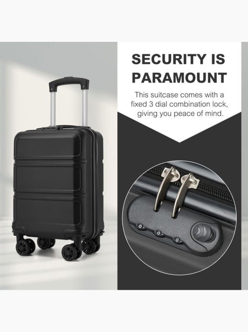 Valise cabine - 44x30.5x20 cm, rigide abs, 4 roues 360°, serrure tsa - kono - Kiabi Valise cabine - 44x30.5x20 cm, rigide abs, 4 roues 360°, serrure tsa - kono - Kiabi
