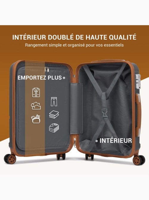 Valise cabine - 45.5x35.5x20 cm abs 4 roulettes serrure tsa - kono - Kiabi Valise cabine - 45.5x35.5x20 cm abs 4 roulettes serrure tsa - kono - Kiabi