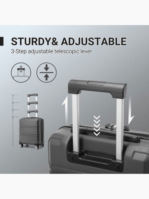Valise cabine - 45x20x35 cm abs 4 roulettes serrure tsa - kono - Kiabi Valise cabine - 45x20x35 cm abs 4 roulettes serrure tsa - kono - Kiabi