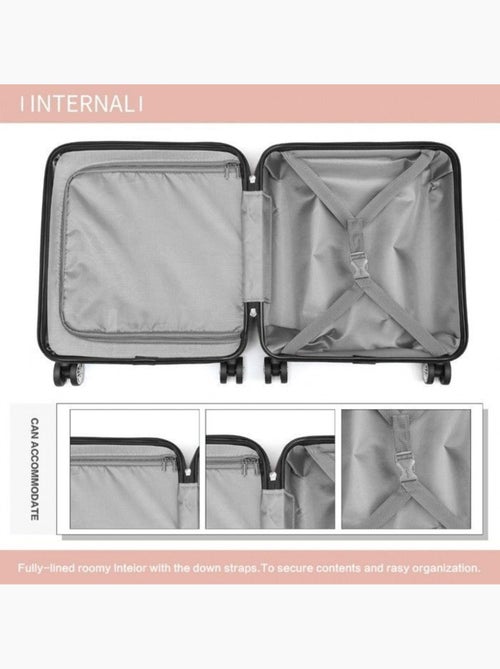 Valise cabine - 45x20x35 cm abs 4 roulettes serrure tsa - kono - Kiabi Valise cabine - 45x20x35 cm abs 4 roulettes serrure tsa - kono - Kiabi