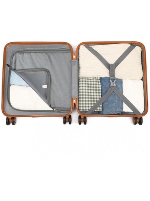 Valise cabine - 45x35x20 cm abs 4 roulettes serrure tsa - kono - Kiabi Valise cabine - 45x35x20 cm abs 4 roulettes serrure tsa - kono - Kiabi
