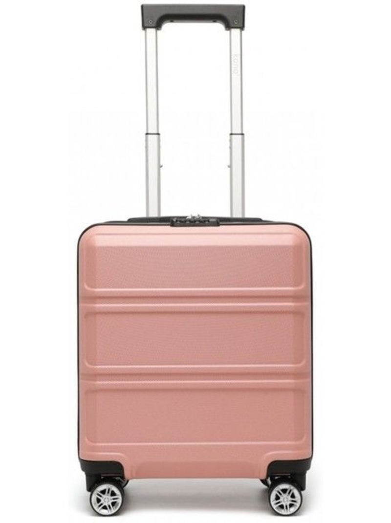 Valise cabine - 45x35x20 cm abs 4 roulettes serrure tsa - kono Rose - Kiabi