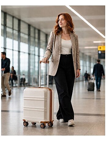 Valise cabine - 45x36x20 cm abs 4 roulettes serrure tsa - kono