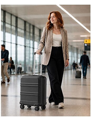 Valise cabine - 45x36x20 cm abs 4 roulettes serrure tsa - kono