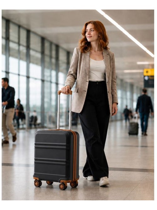 Valise cabine - 45x36x20 cm abs 4 roulettes serrure tsa - kono - Kiabi