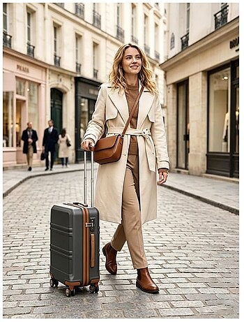 Valise cabine - 45x36x20 cm abs+pc 4 roulettes - kono