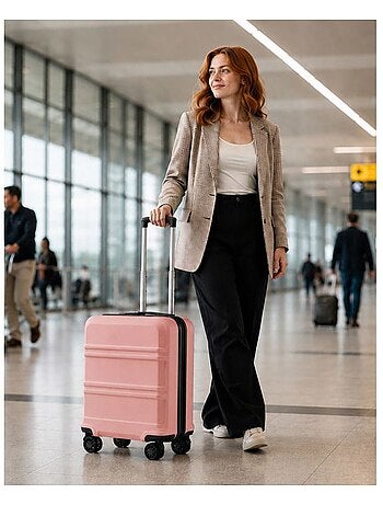 Valise cabine - 45x36x20 cm, rigide abs, 4 roues 360°, serrure tsa - kono
