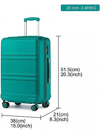 Valise cabine - 51.5x38x21 cm abs 41 l tsa - kono