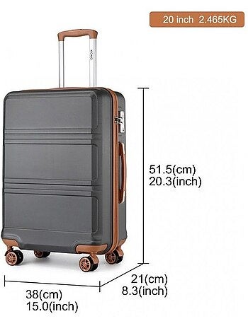 Valise cabine - 51.5x38x21 cm abs 41 l tsa - kono