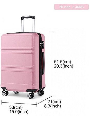 Valise cabine - 51.5x38x21 cm abs 41 l tsa - kono