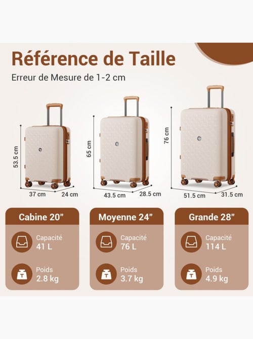 Valise cabine - 53.5x37x24 cm polypropylène 4 roulettes serrure tsa - kono - Kiabi Valise cabine - 53.5x37x24 cm polypropylène 4 roulettes serrure tsa - kono - Kiabi