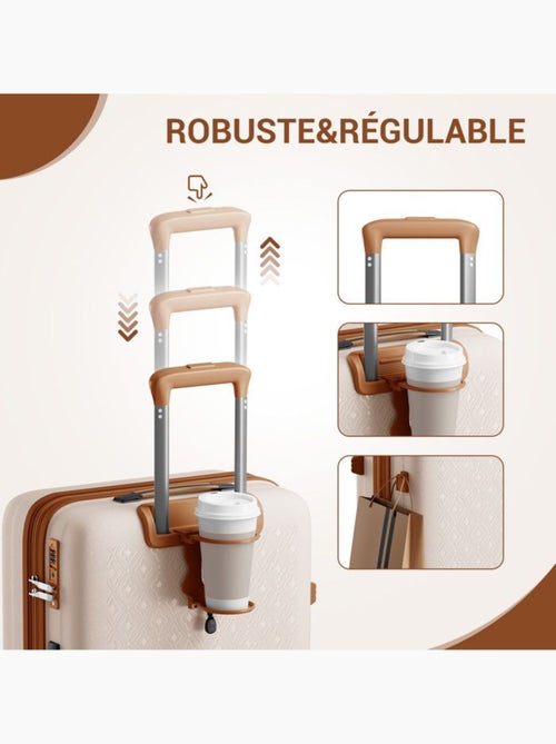 Valise cabine - 53.5x37x24 cm polypropylène 4 roulettes serrure tsa - kono - Kiabi Valise cabine - 53.5x37x24 cm polypropylène 4 roulettes serrure tsa - kono - Kiabi
