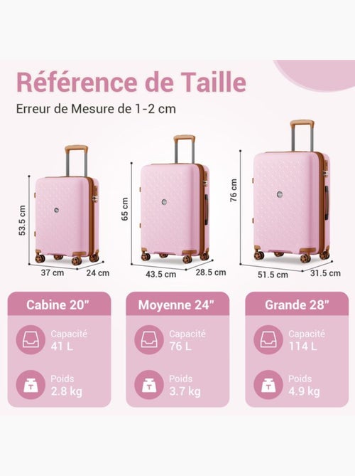 Valise cabine - 53.5x37x24 cm polypropylène 4 roulettes serrure tsa - kono - Kiabi Valise cabine - 53.5x37x24 cm polypropylène 4 roulettes serrure tsa - kono - Kiabi