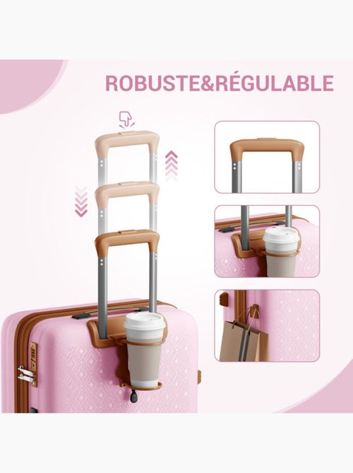 Valise cabine - 53.5x37x24 cm polypropylène 4 roulettes serrure tsa - kono - Kiabi Valise cabine - 53.5x37x24 cm polypropylène 4 roulettes serrure tsa - kono - Kiabi