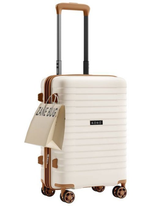 Valise cabine - 53.5x37x24 cm, rigide polypropylène (pp), extensible, 4 roues 360° - kono - Kiabi Valise cabine - 53.5x37x24 cm, rigide polypropylène (pp), extensible, 4 roues 360° - kono - Kiabi