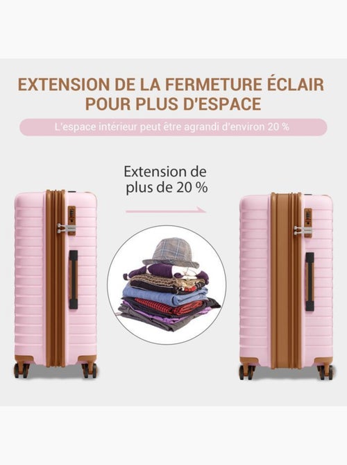 Valise cabine - 53.5x37x24 cm, rigide polypropylène (pp), extensible, 4 roues 360° - kono - Kiabi Valise cabine - 53.5x37x24 cm, rigide polypropylène (pp), extensible, 4 roues 360° - kono - Kiabi