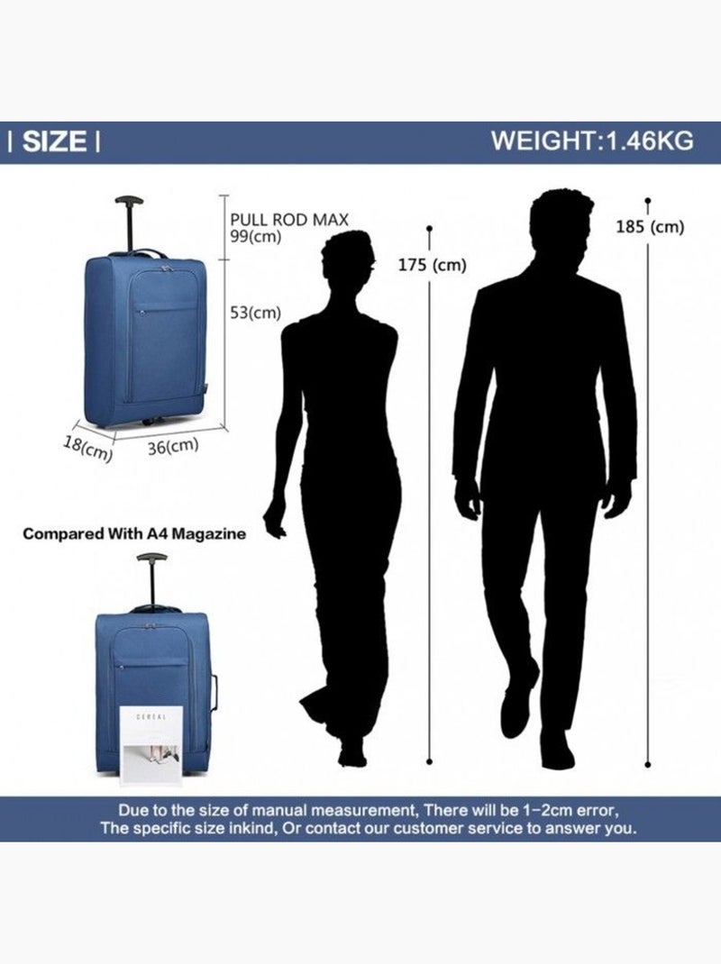 Valise cabine - 53x36x18 cm, souple - kono Blanc - Kiabi