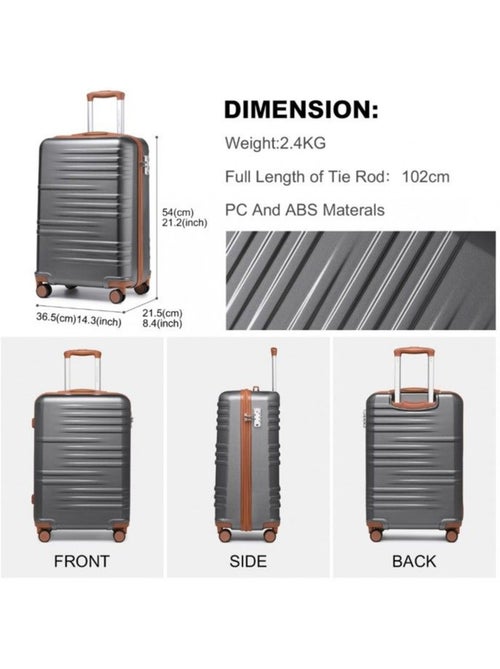 Valise cabine - 54x36.5x21.5 cm abs + pc 33 l - british traveller - Kiabi Valise cabine - 54x36.5x21.5 cm abs + pc 33 l - british traveller - Kiabi