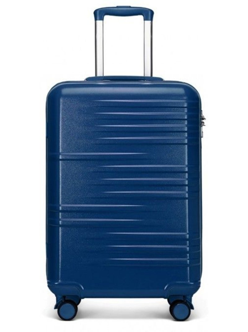Valise cabine - 54x36.5x21.5 cm abs+pc 4 roulettes serrure tsa - british traveller Bleu - Kiabi