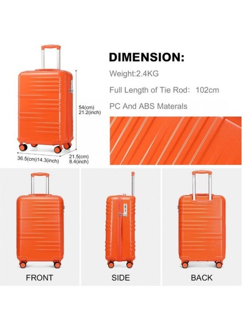Valise cabine - 54x36.5x21.5 cm abs+pc 4 roulettes serrure tsa - british traveller - Kiabi Valise cabine - 54x36.5x21.5 cm abs+pc 4 roulettes serrure tsa - british traveller - Kiabi
