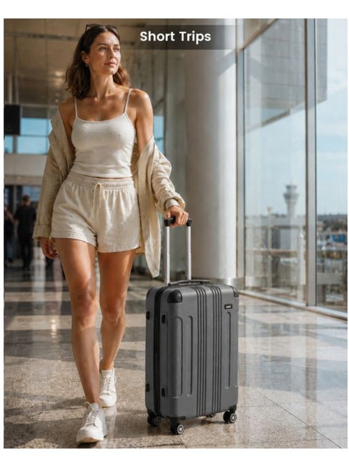 Valise cabine - 54x36x21.5 cm abs+pc 4 roulettes - kono - Kiabi