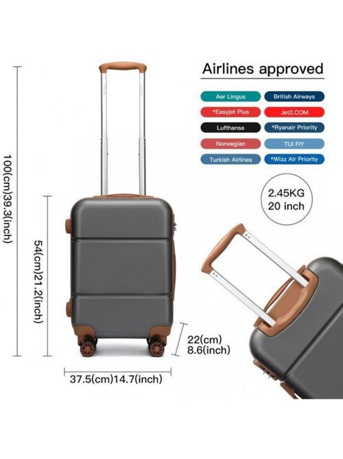 Valise cabine - 54x37.5x22 cm abs 4 roulettes - kono - Kiabi Valise cabine - 54x37.5x22 cm abs 4 roulettes - kono - Kiabi