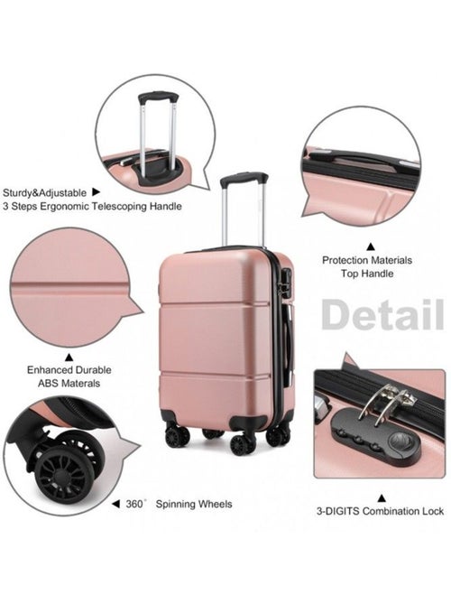 Valise cabine - 54x37.5x22 cm abs 4 roulettes - kono - Kiabi Valise cabine - 54x37.5x22 cm abs 4 roulettes - kono - Kiabi